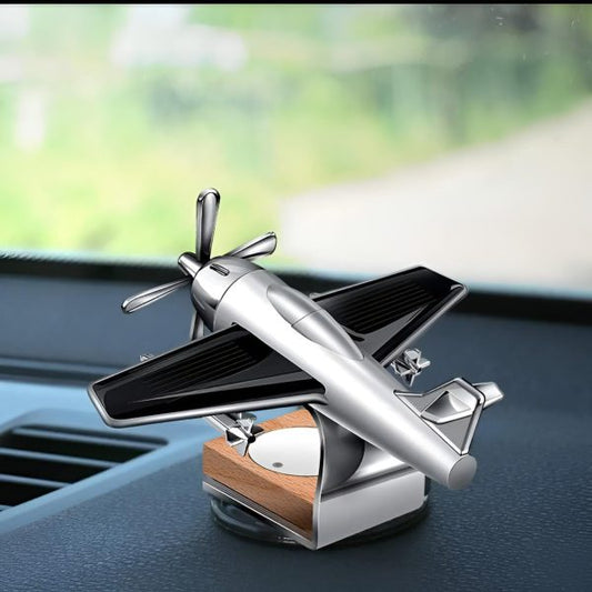 Cadecoration Plan Solar Powered Aeroplane Car Air Freshener – Car Dashboard Solar Decoration Plane -(random Design)