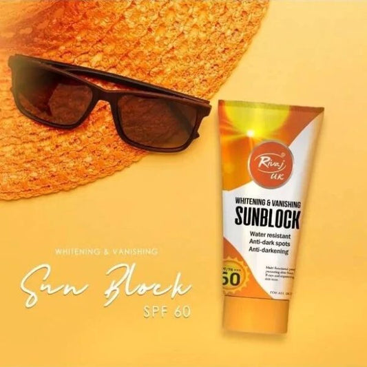 Rivaj Uk Sun Block Spf 60 Original Rivaj Uk Whitening & Vanishing Sun Block Spf / Pa+++ 60