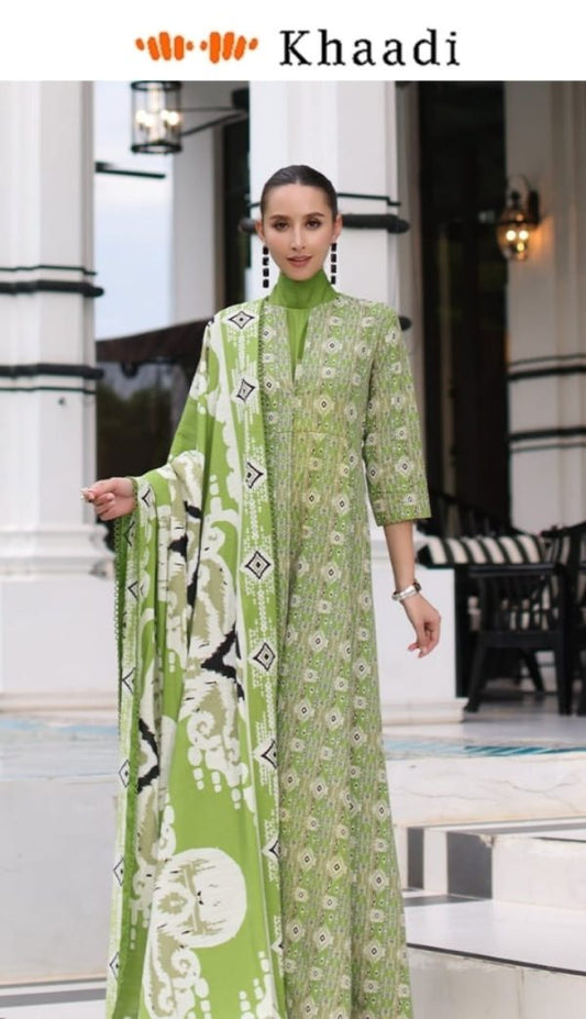 ✨ Khaadi Brand ✨ 3 Piece Digital Printed Lawn Unstitched Suit New Collection 2025 For Womens