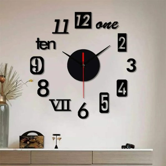 Diy Wall Clock – 3d Wooden Wall Clock Decor,