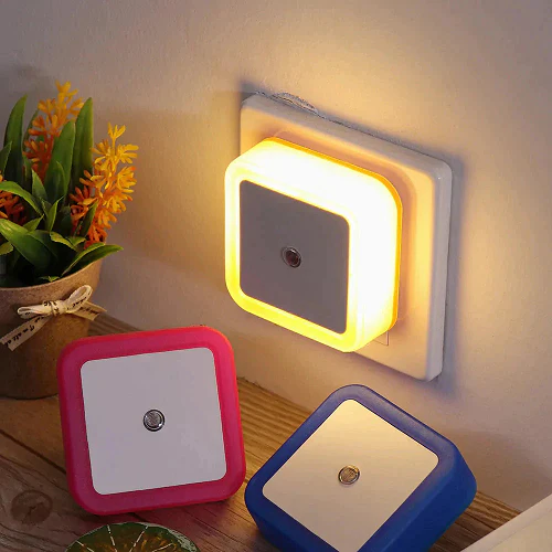 1 Pc Led Night Light, Plug In Led Wall Lamp With Dusk To Dawn Sensor, Auto On/off Night Lights-perfect For Bedroom, Children And Kid’s Room (pink Color)