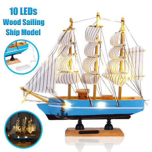 Wooden Sailing Boats Ship Model | Handcrafted Boat Home Decoration